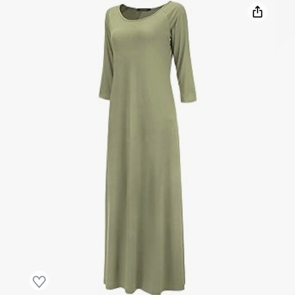 NWT Army green maxi dress - Picture 3 of 5